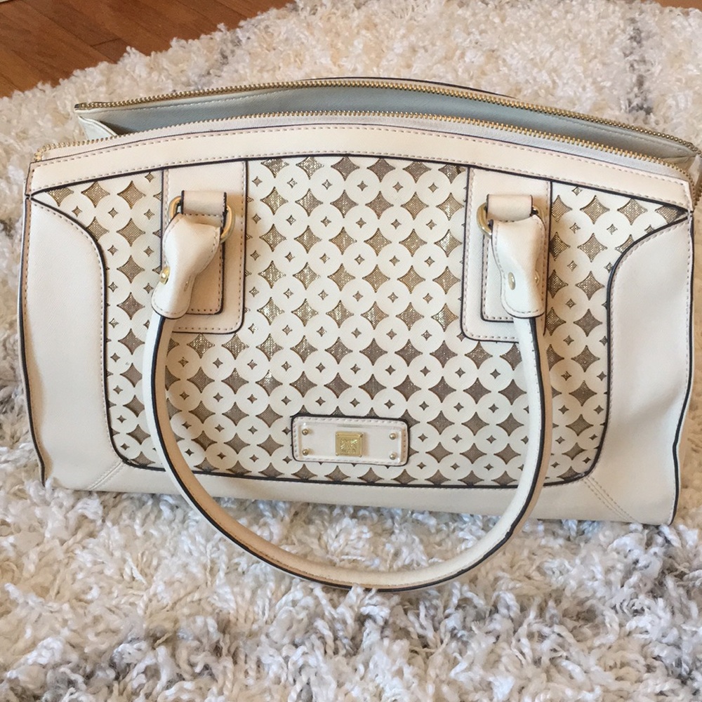 Cream Anne Klein Shoulder Bag